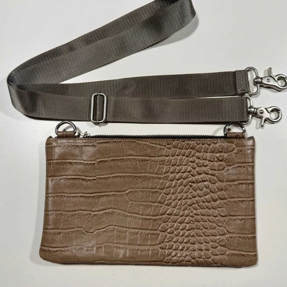 Barbara Rihl Paris Reversible Croc & Graphic Crossbody - Picture 2 of 3
